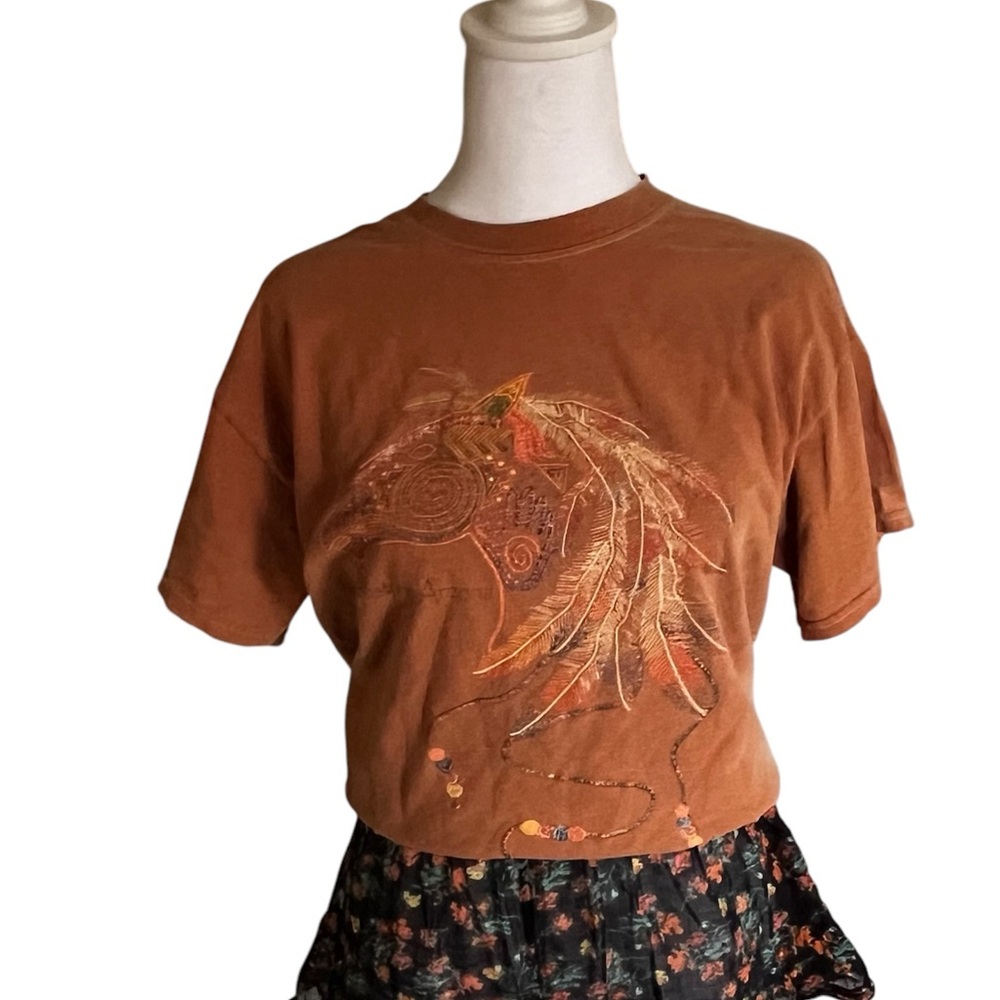 Vintage Gildan 90s Tombstone Horse Graphic T-Shirt Size Medium